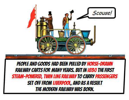 Stephensons Rocket Liverpool Industrial Revolution Railways