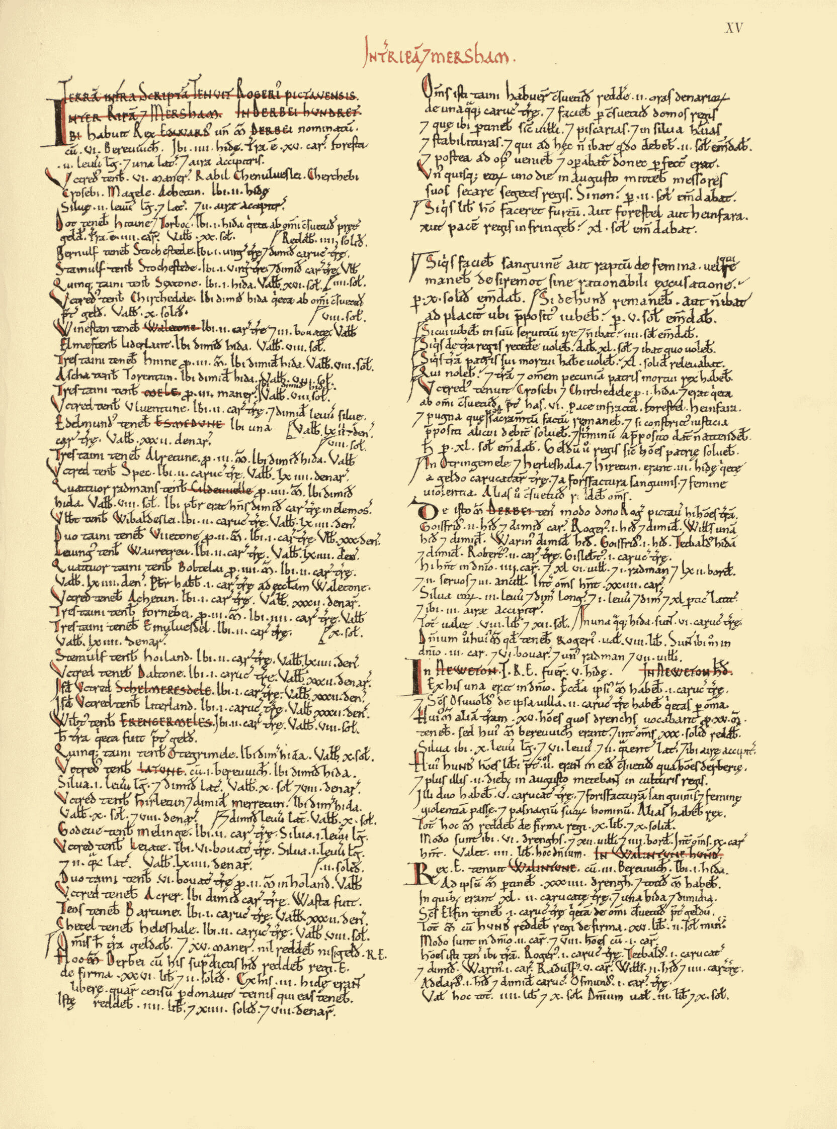 Liverpool Domesday Book Page